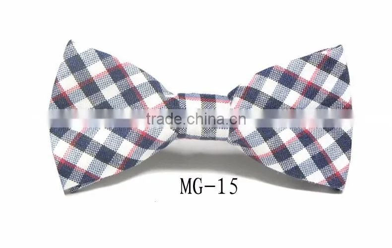 Cotton Checkered Children Kid Boy Toddler Baby Child Pre Tied Neck Bow Tie