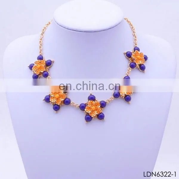 alibaba express stock bib statement necklace MOQ 24pcs per color