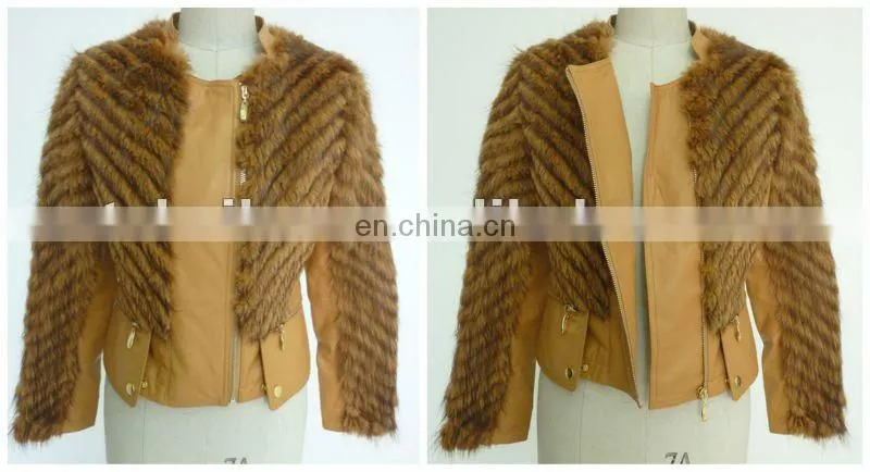 HK108 ladies Lazy raccoon dog fur coat/Collars can take down