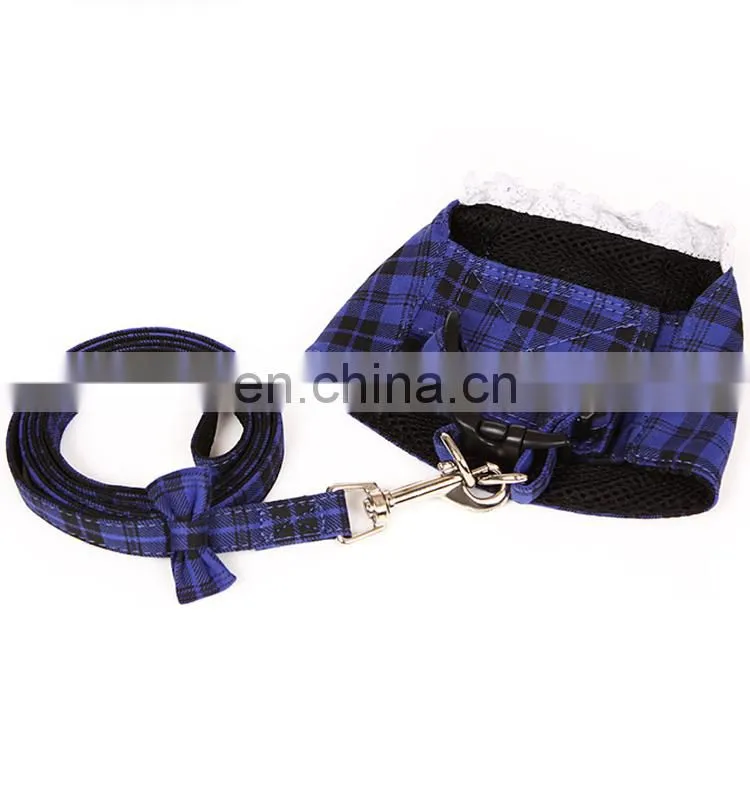 Tartan harness with leash pet products