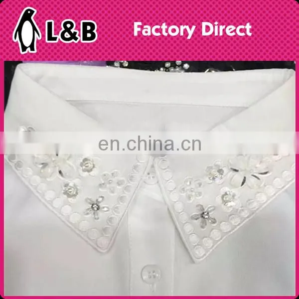 New Design Shirt Neckline With Rhinestone /Bead Detachable Collar Garment Ornament