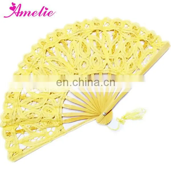 20cm Turquoise blue wedding craft bamboo fan