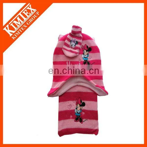 Cashmere knit scarf glove and hat set