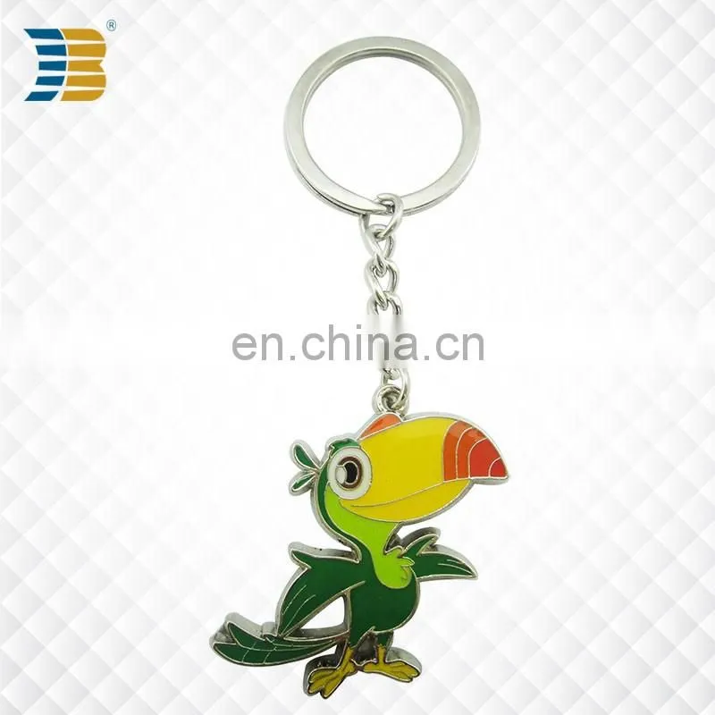 3D woodpecker custom metal key chain