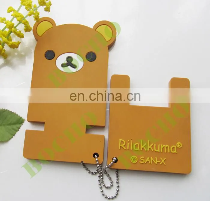 cusomized rubber phone holder, animal rubber phone holder, bear mobile phone holders