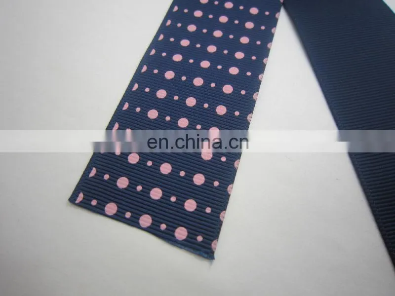 gold foil printed ribbon / grosgrain webbing