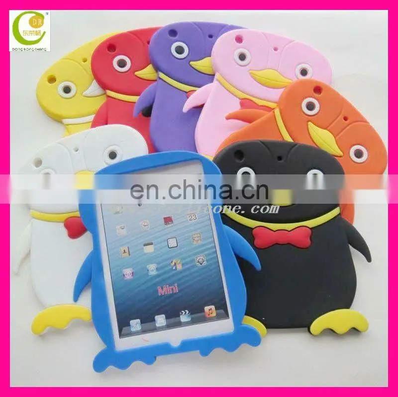 New Design animal cartoon shape Soft Silicone Rubber Case For Ipad