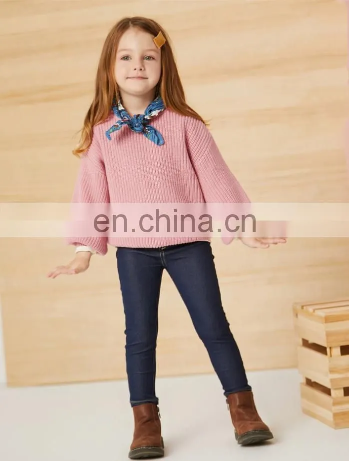 Fashion long sleeve winter sweaters mom and me hand knitted sweaters