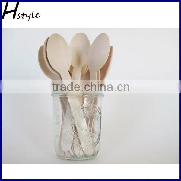 Wooden Forks/Knives/Spoon Engraved Disposable Wooden Tableware Set SPT013B