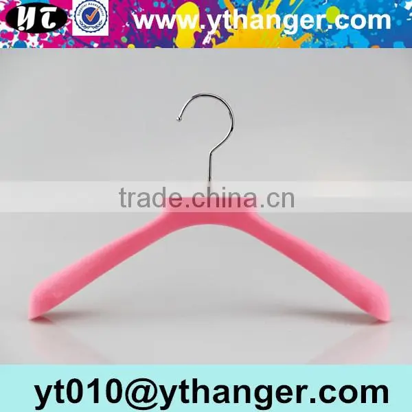 YY0453 manufacturers velvet kids hanger children coat plastic hanger for baby clothes