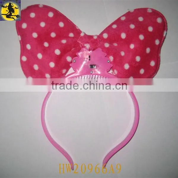 Custom Embroidered Flashing LED Headband with Animal ear