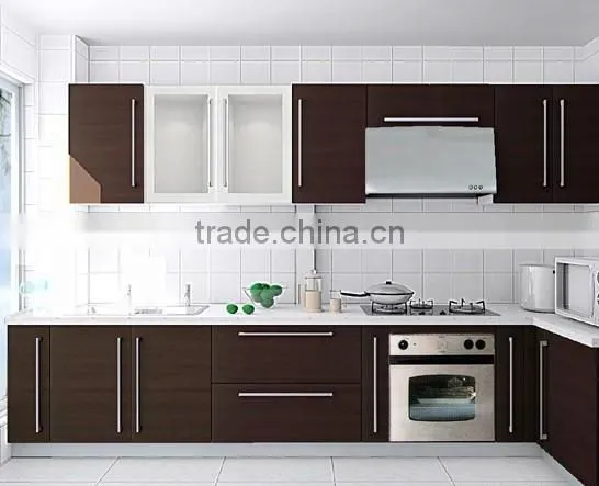 Assemble modular PVC membrane kitchen cabinets on sale( CDY-SP013)