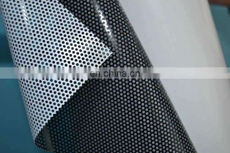 Matte surface micro perforated vinyl window film covering one way vision for advertising