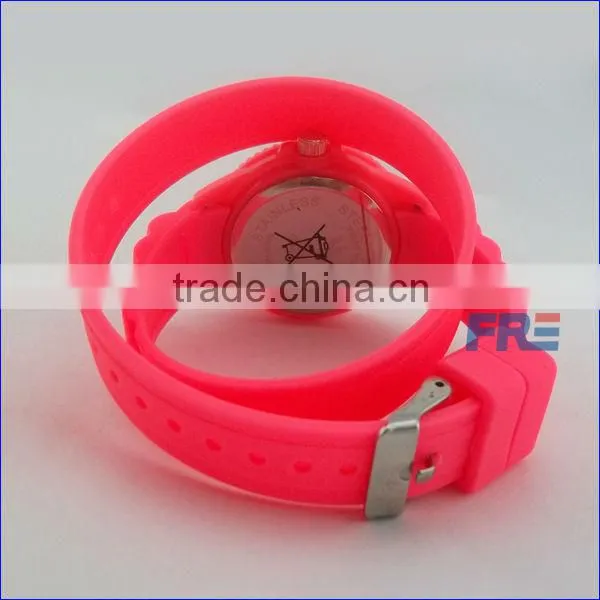 new silicon wristband with watch colorful band