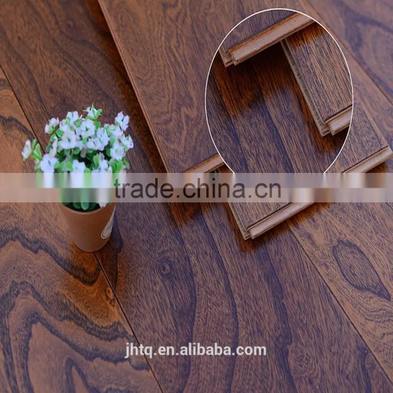 Black Walnut Parquet Smooth Engineered Wood Flooring HIGH END