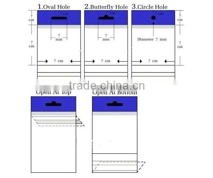 Clear opp bag with header