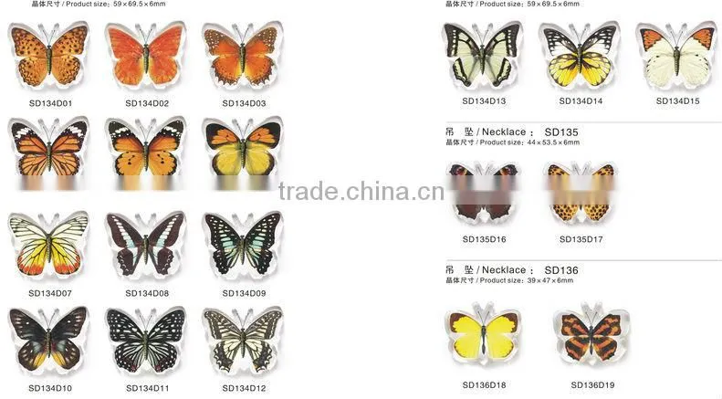 Crystal Real Butterfly Fridge Magnet, Hot sale 2013