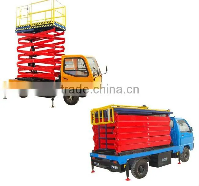 High quality hydraulic vehicle mounted scissor lift platform/truck mounted scissor lift LHSJCC0.3-12