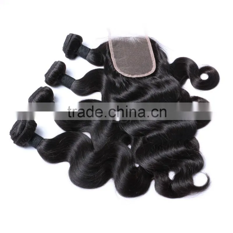 Brazilian hair bundles unprocessed virgin body wave hair with closure hair styles short wavy hair