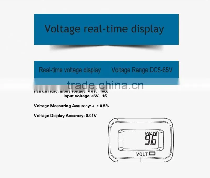 Waterproof Digital Voltage meter gauge voltmeter for tractor cultivator ATV CHAINSAW sprayer boat compressor