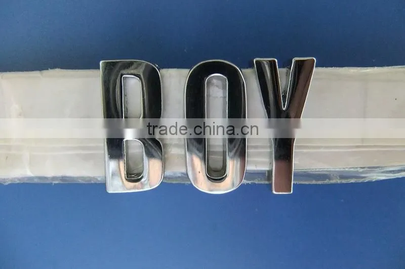 Hot Sale 18mm Plain Alphabet Slide Letters for Bracelet & Pet Collars