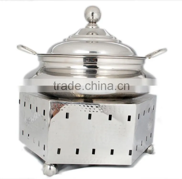 Steel Cheffing Dish, Wedding & Party utensils, food serving dish, hot keeping dish, Catering item, Hotel & Restaurant utensils