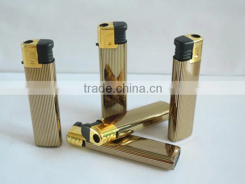 custom electronic cigarette gas lighter, refill windproof lighters with sticker
