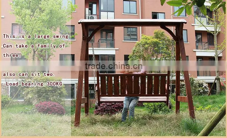 Custom Design China manufacturer Comfort Wooden Swing Seat, Garden Swing