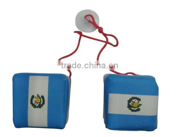 fabric dice car hanger,fabric USA flag dice, promotional gift country falg souvenirs for sport fans