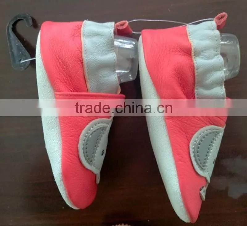 Lovely girl boy kids sheep leather baby soft sole cartoon shoes
