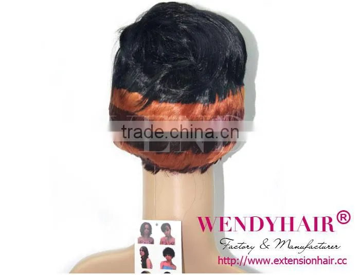 Chinese Manufacturer layered wigs with bangs synthetic u part wig