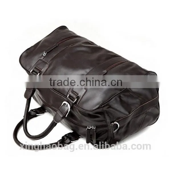 High quality leather travel luggage bags made in china
