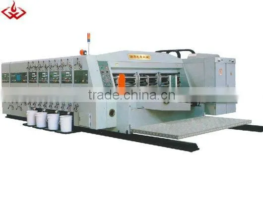 GYK automatic high speed plexo printing slotting die cutter, carton machine