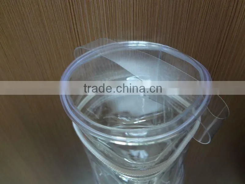 cylinder pvc case with zipper