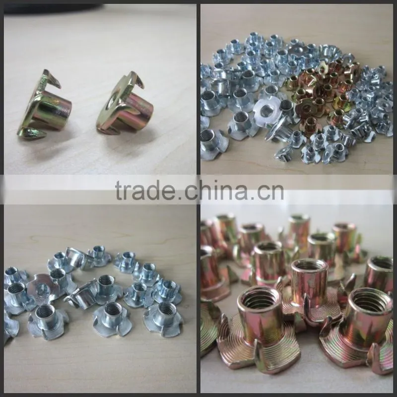 4 prong m8 -m12 wood furniture nuts (DIN1624)