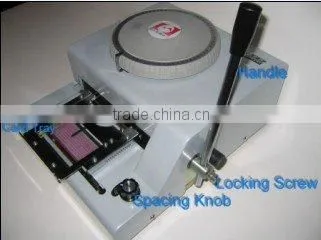 plastic card emboser for number