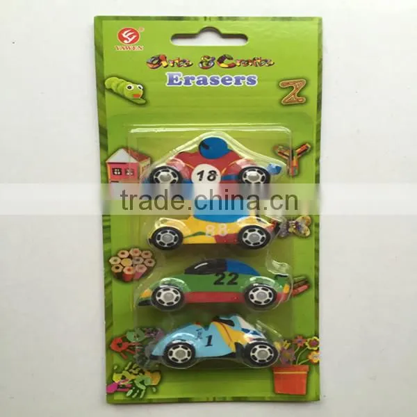 3D car shape funny erasers