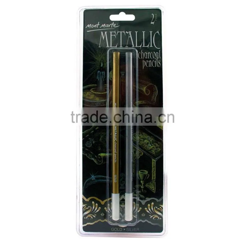 Mont Marte Metallic Charcoal Pencils 2pce