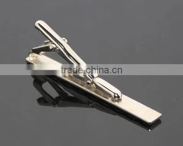 Wholesale Gentleman Silver Simple Necktie Tie Clip Bar Pin Practical Men Style Metal Blank Cheap Tie Clips