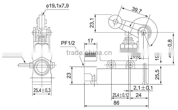CNTD IP65 Protection Level Pneumatic Winch Limit Switch with CE (TZ-6104)