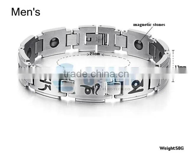 Chain Stainless Steel Bracelet Magnetic Bracelet Scalar Energy Bracelet 2015