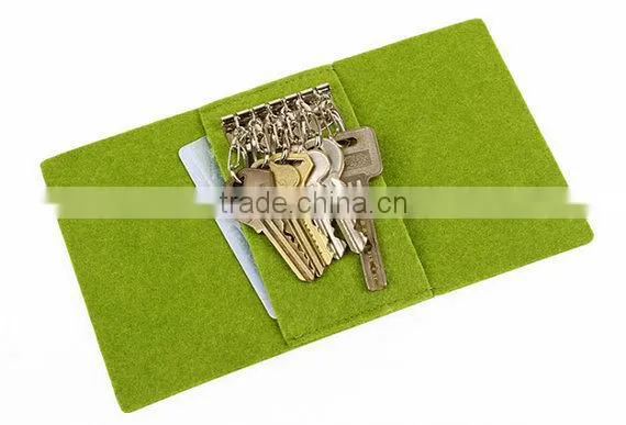 Felt key case holder bag