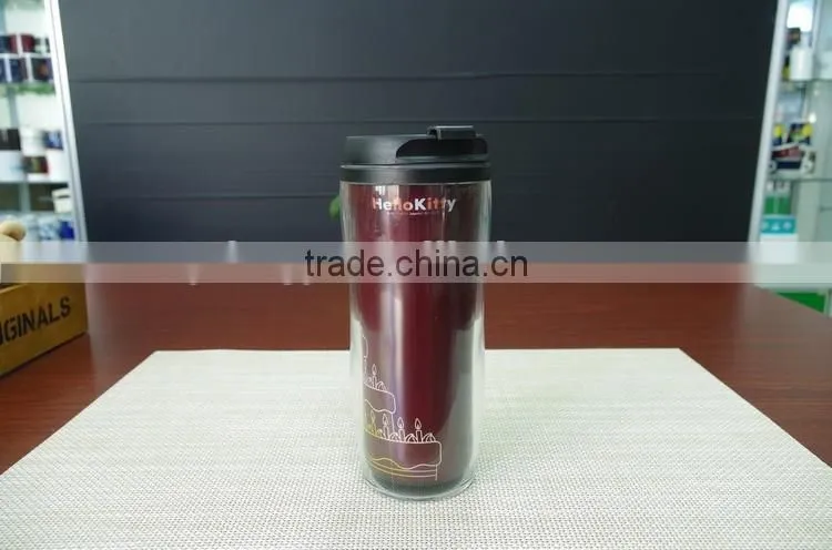 Popular promotional gift PP and PS color changing magic travel tumbler