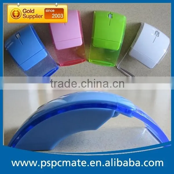 Computer 2.4G Wireless Folding Arc Crystal Gift Mouse