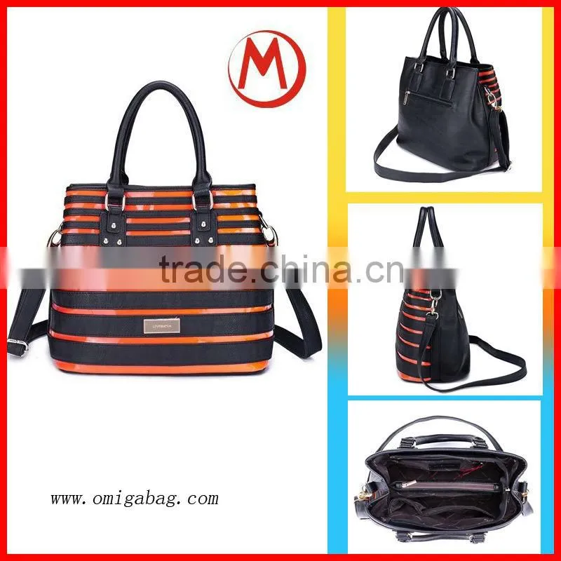 red and black striped tote bags bee pattem lady handbags