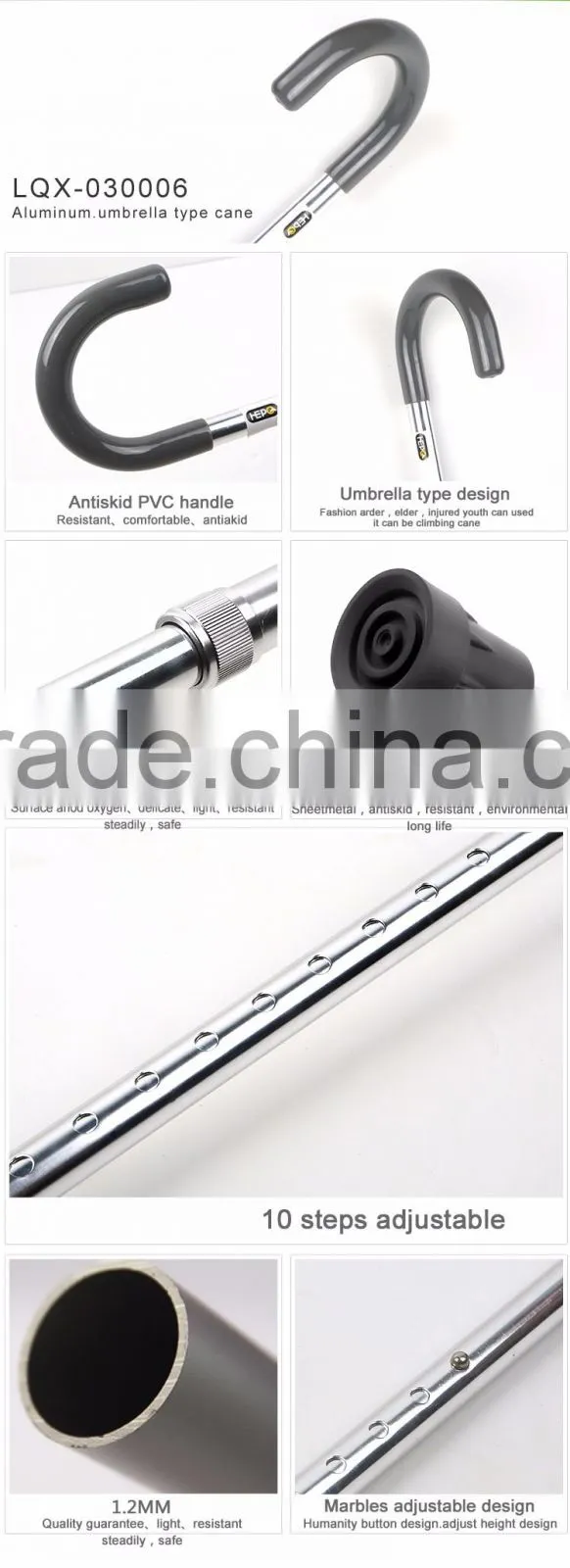 2016 China facrtory supply Aluminum cheap walking stick for old people