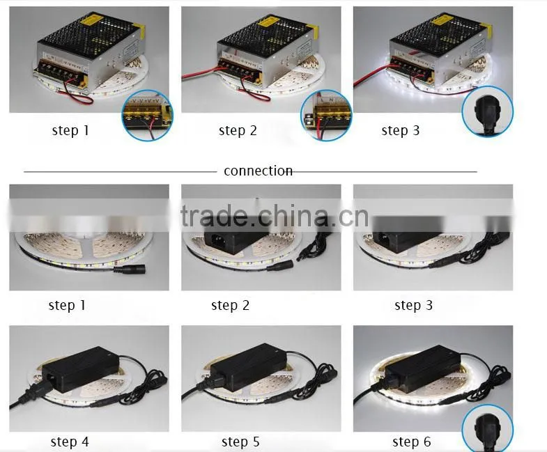 festalight UL CE RoHS certified SMD5050 chips warm white RGB flexible led strip light 220V 60 led per meter DC12V SMD3528