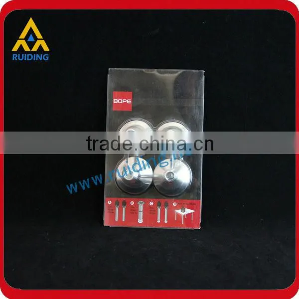 custom clear blister card packaging with hang hole