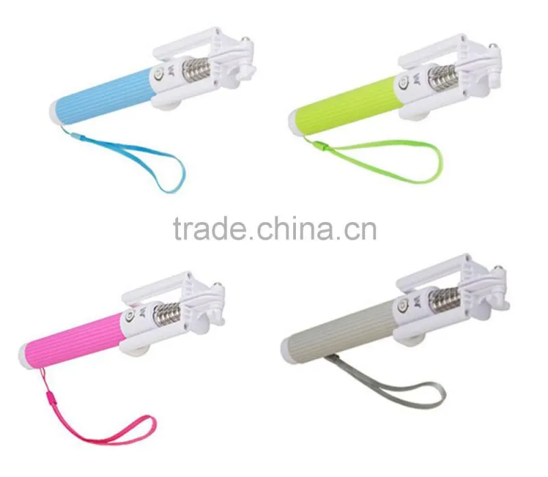 2015 newest design good quality extendable mini monopod foldable selfie stick with trade assurance