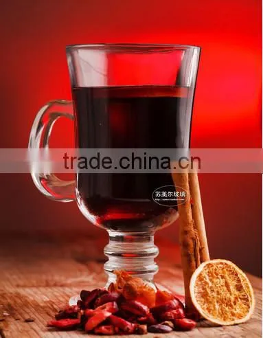 Unleaded latte coffee mug inspissate transparent Irish coffee glass cup with handle